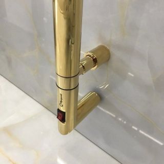 Полотенцесушитель электрический Margaroli Arcobaleno 616/X/L Switch Brushed Gold BG 168x12 см брашированное золото